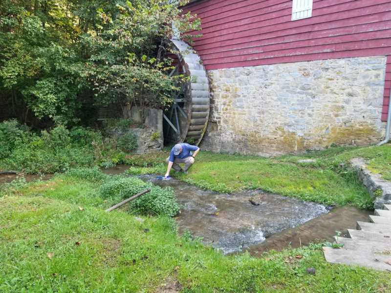 Collecting Water for Filtering and Drinking